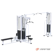 Грузоблочный тренажер Блочная станция с кроссовером стек 4 х 100 кг ARMS AR091х4х100