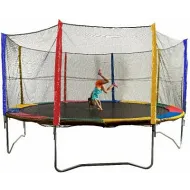 Батут Sundays Acrobat-D374 (с сеткой, разноцветный)