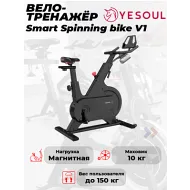 Магнитный велотренажер YESOUL Smart Spinning bike V1 черный